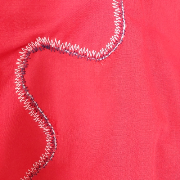 Wrangler Vintage Red Embroidered Western Long Tails Decorative Snap Shirt, 15.5 - Picture 6 of 14